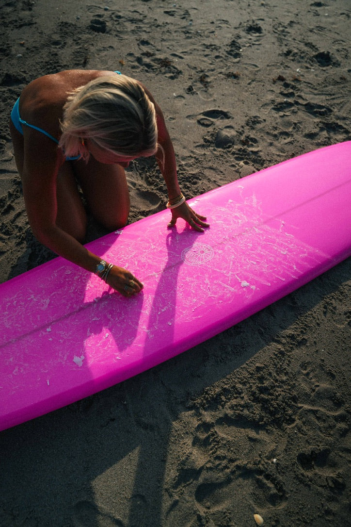 Just The Tip Noserider Longboard Surfboard – Electric Pink