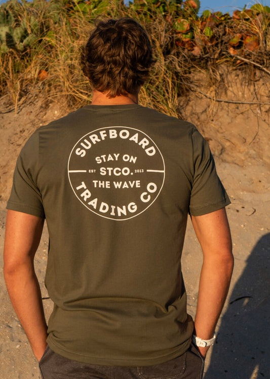 STCO Men’s Stay on the Wave Tee – Military Green