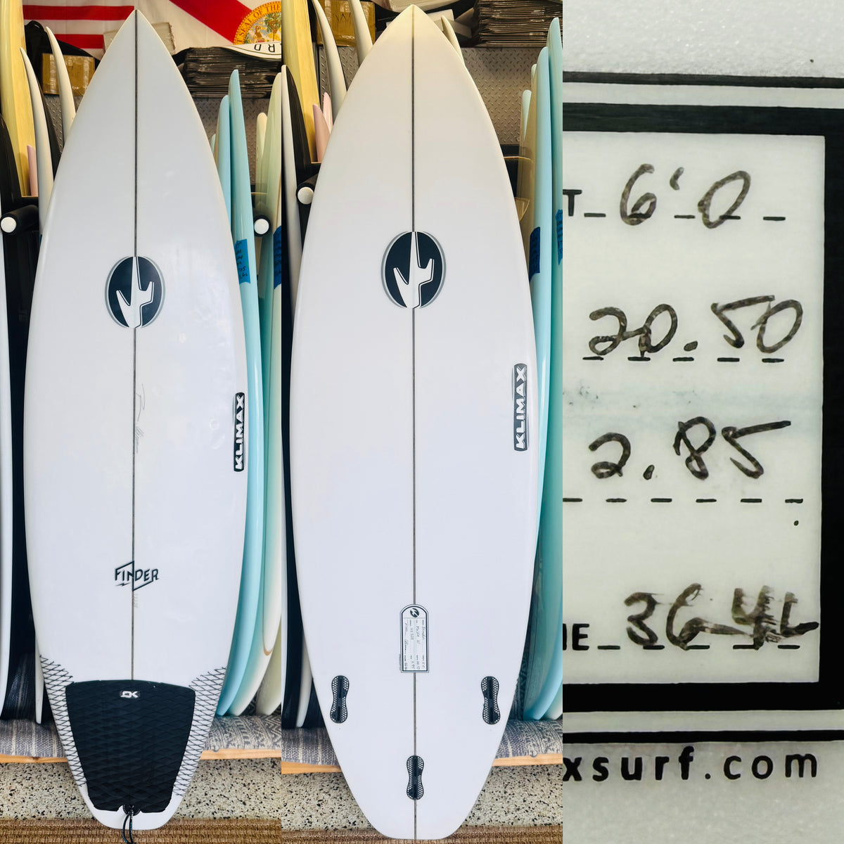 6’ Klimax Finder Surfboard - 36.4L
