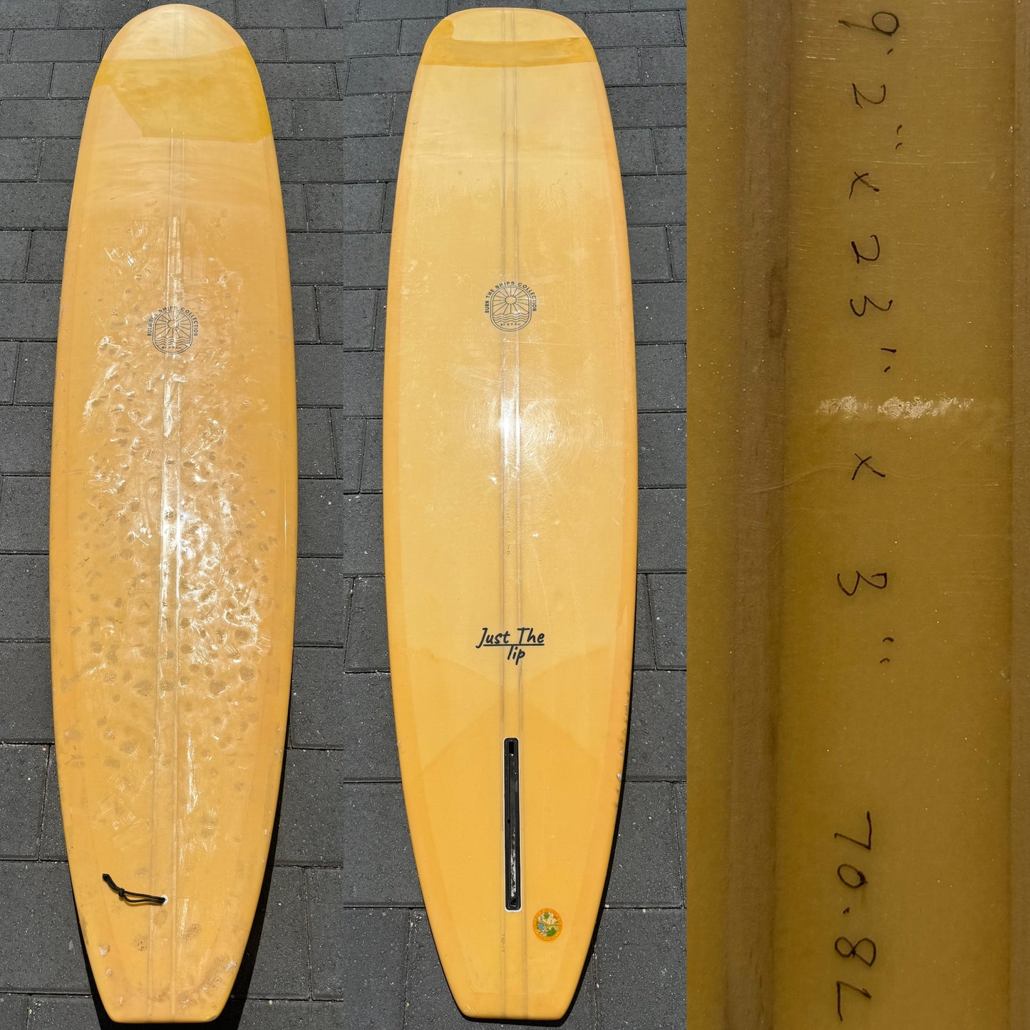 9’2” Just The Tip Vintage Yellow -Surfboard - 70.8L