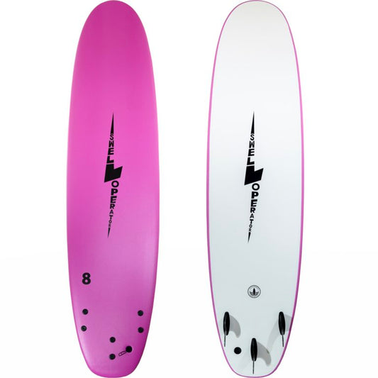8′ Swell Operator Foam Surfboard -Coral Pink