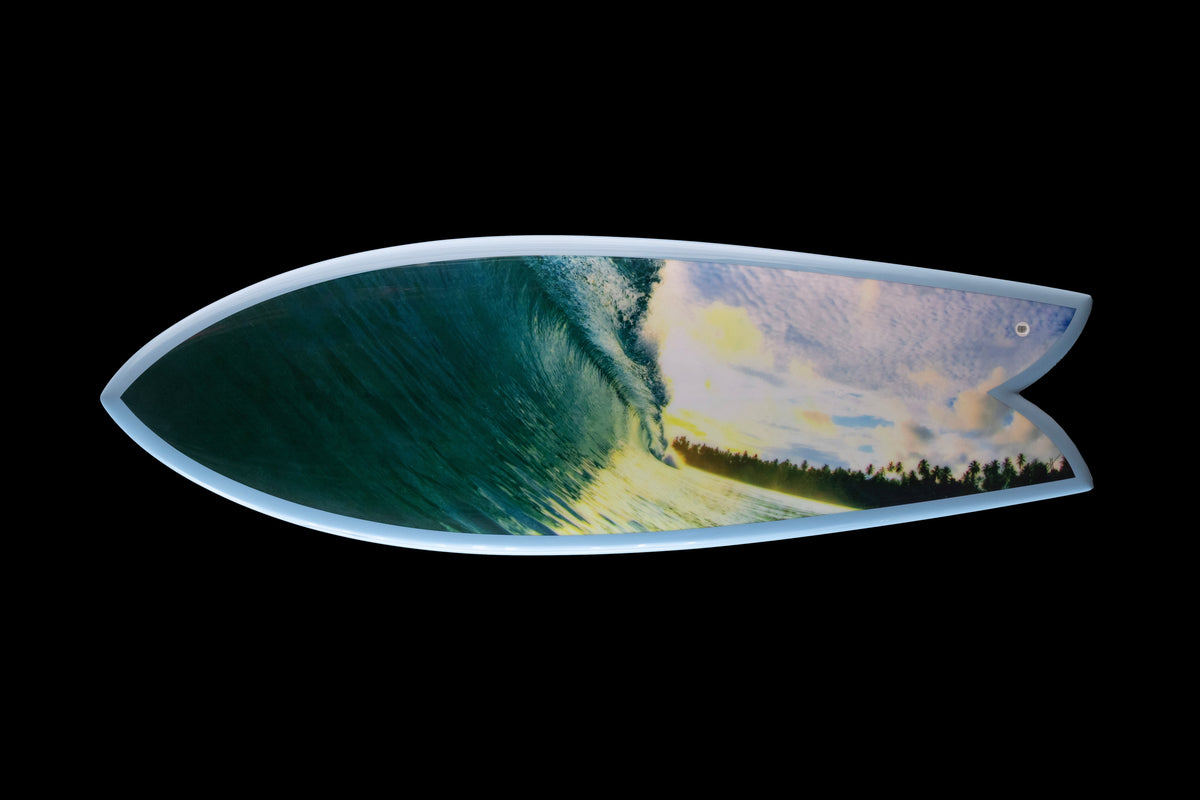 Ben Hicks Mentawai wave photography surfboard art
