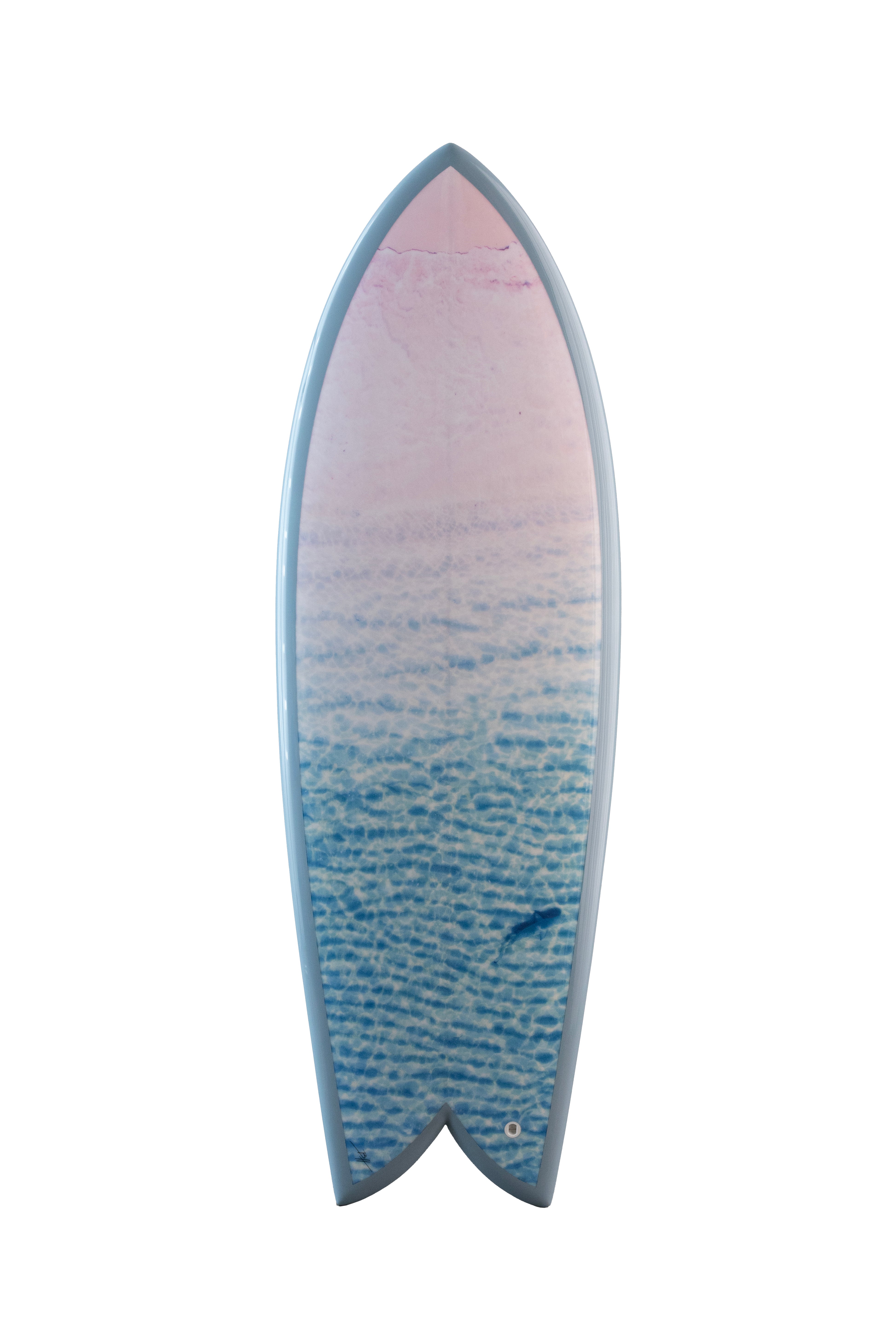 Coastal Surfboard Wall Art | Sharky Shoreline by Ben Hicks
