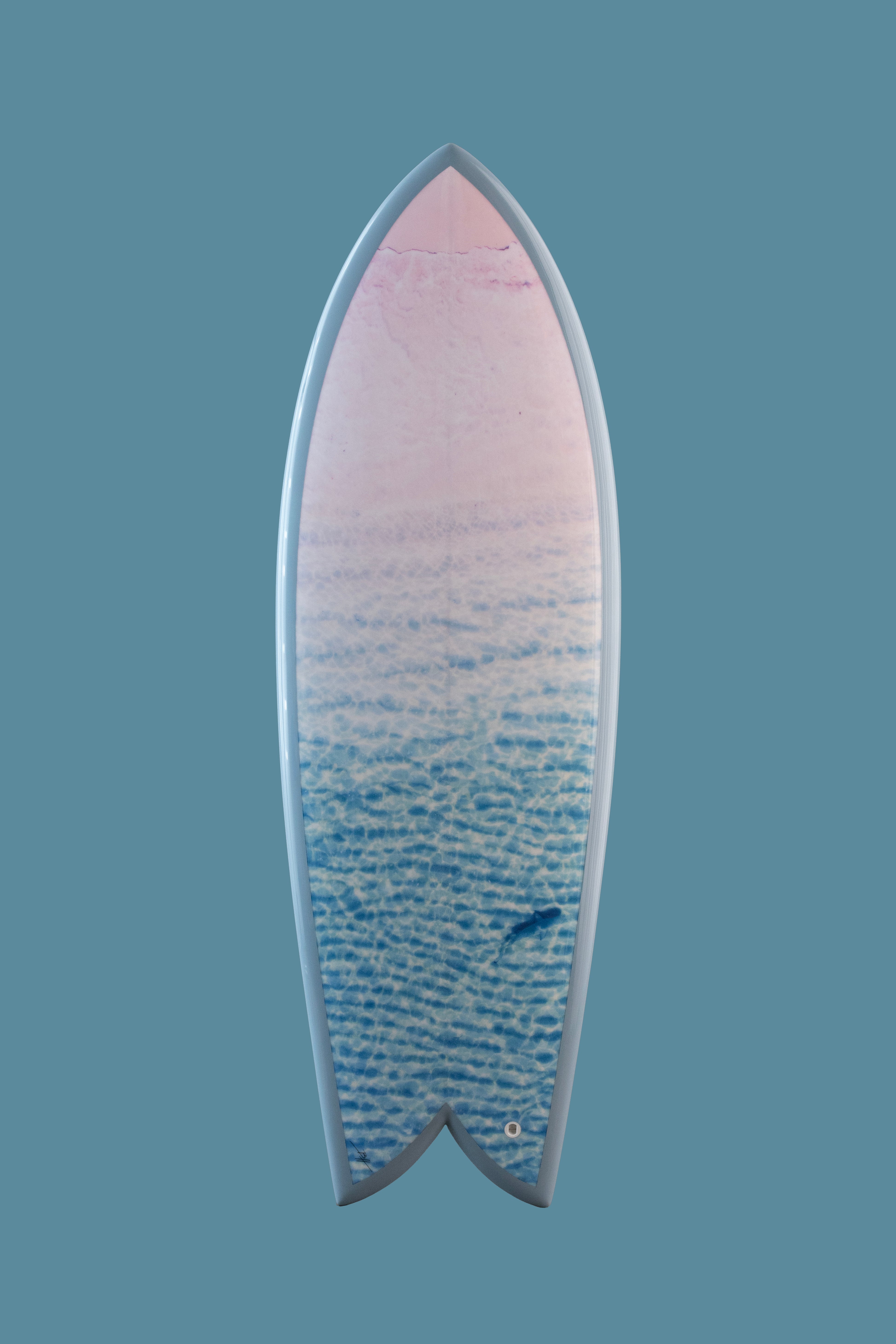 Coastal Surfboard Wall Art | Sharky Shoreline by Ben Hicks