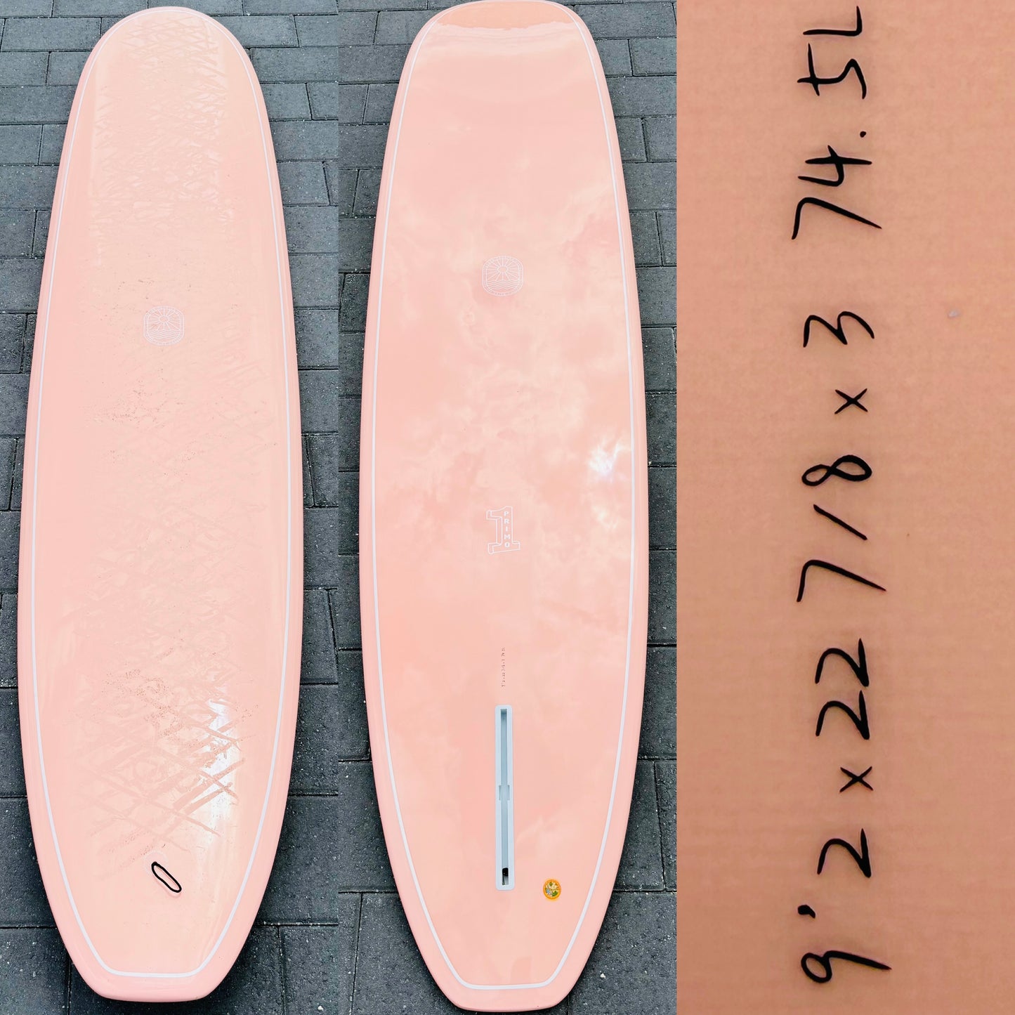 9’2” Primo Sunset Pink Surfboard- 74.5L