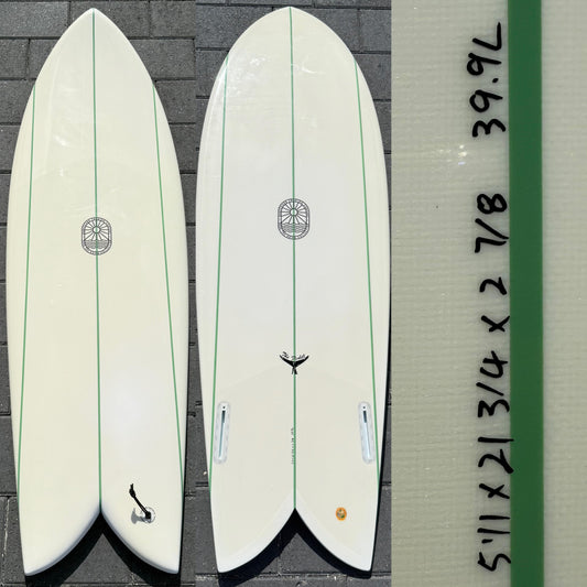 5'11" The Finlet Twin Fish – Military Triple EPS - 39.9L