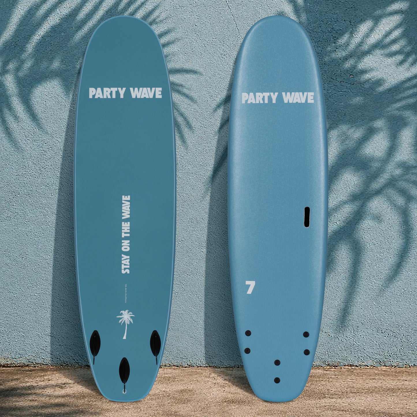 7' Party Wave Soft Top Surfboard - Blue Steel - Ships 10/6/26
