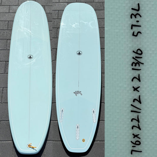 7’6 The Baby Log Mid – Coastal Blue EPS - 57.3L