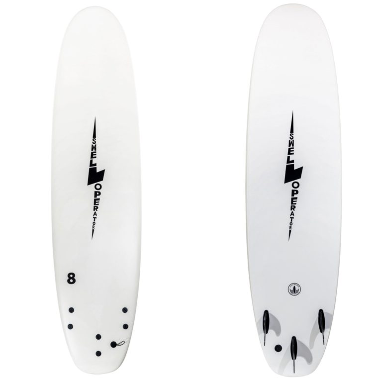 8′ Swell Operator Foam Surfboard - White