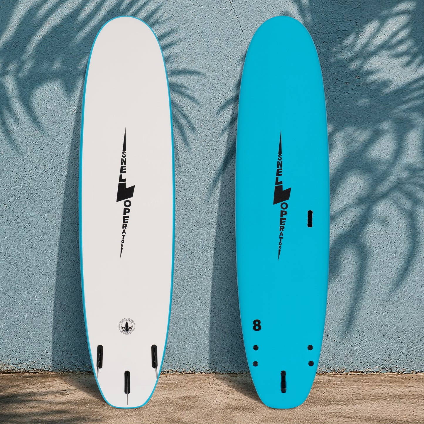 8' Swell Operator Soft Top Surfboard - Aqua - Ships 10/6/26