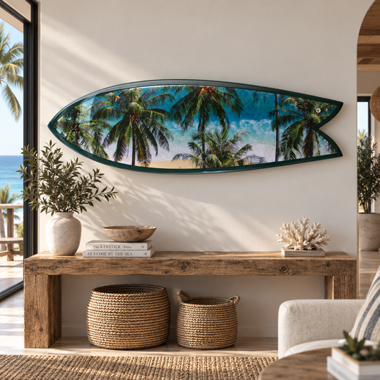 Palm Trees by Ben Hicks – Limited Edition Surfboard Art