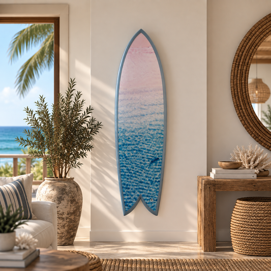 Sharky Shoreline by Ben Hicks – Limited Edition Surfboard Art