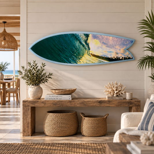 Sunny Barrel by Ben Hicks – Limited Edition Surfboard Art