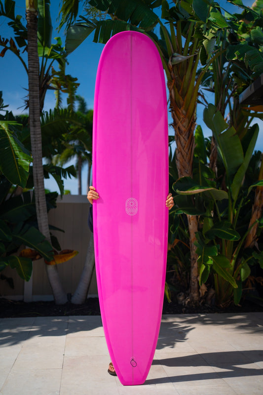 Just The Tip Noserider Longboard Surfboard – Electric Pink