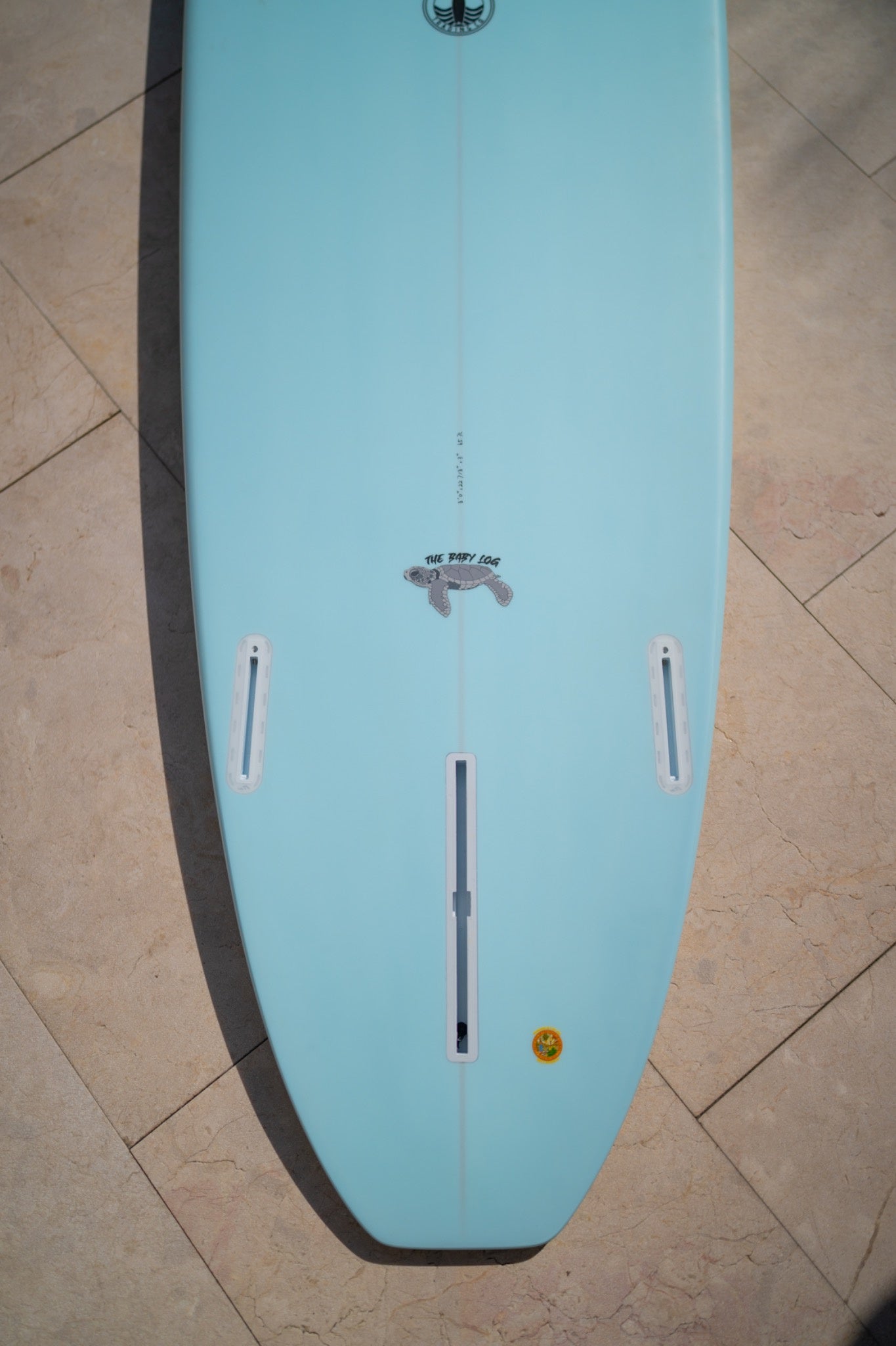 The Baby Log Beginner Longboard Surfboard – Coastal Blue Cutlap