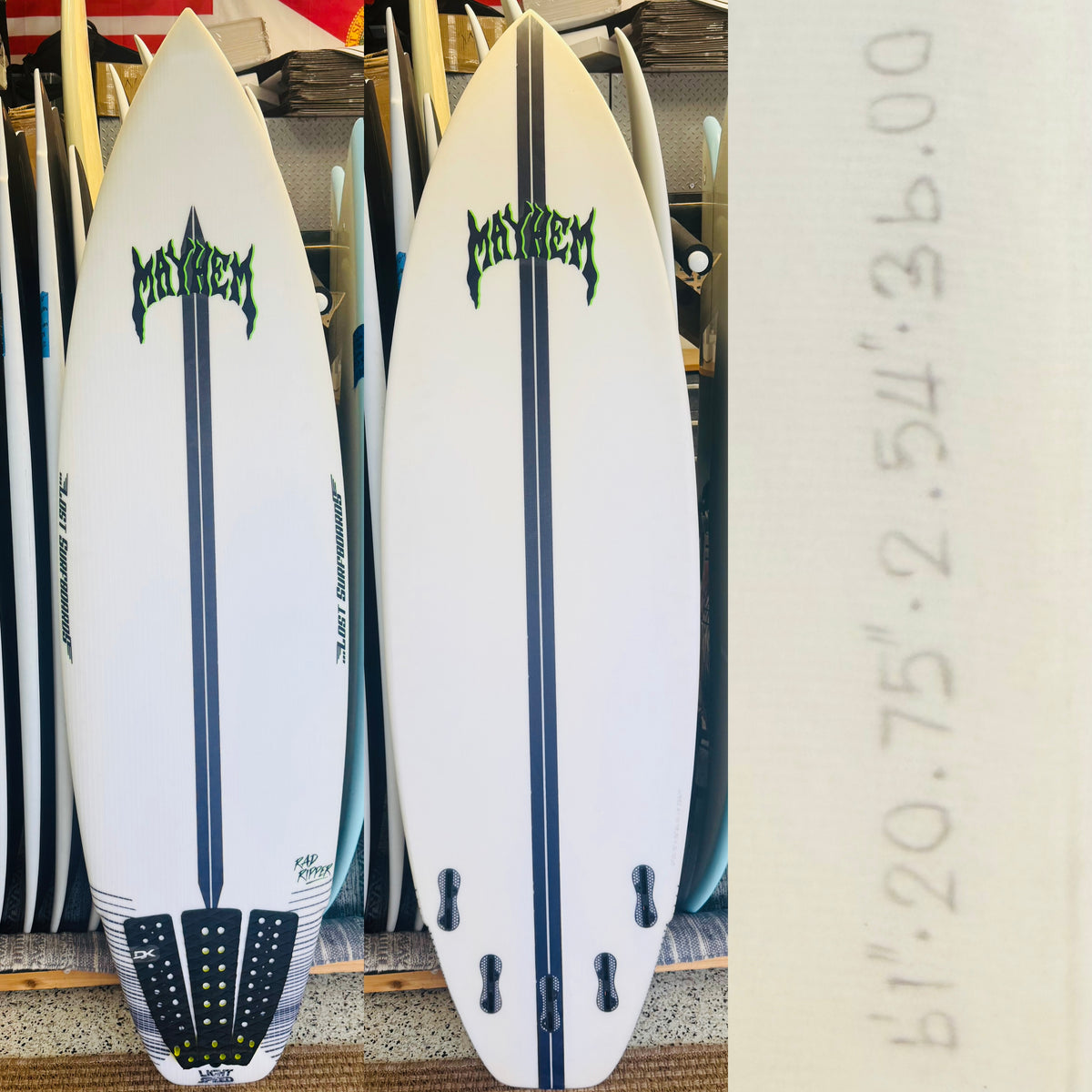 6’1” Lost Mayhem Rad Ripper Surfboard - 36L