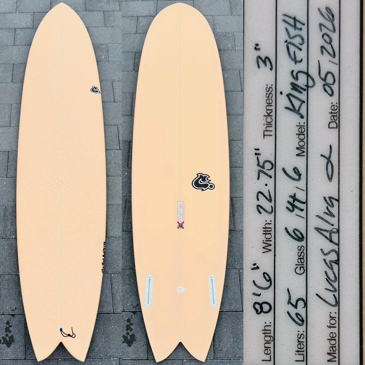 8’6” Kingfish Surfboard - 65L