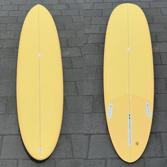 7’10” ANY DAY Mid Length Surfboard – Banana - 62.4L