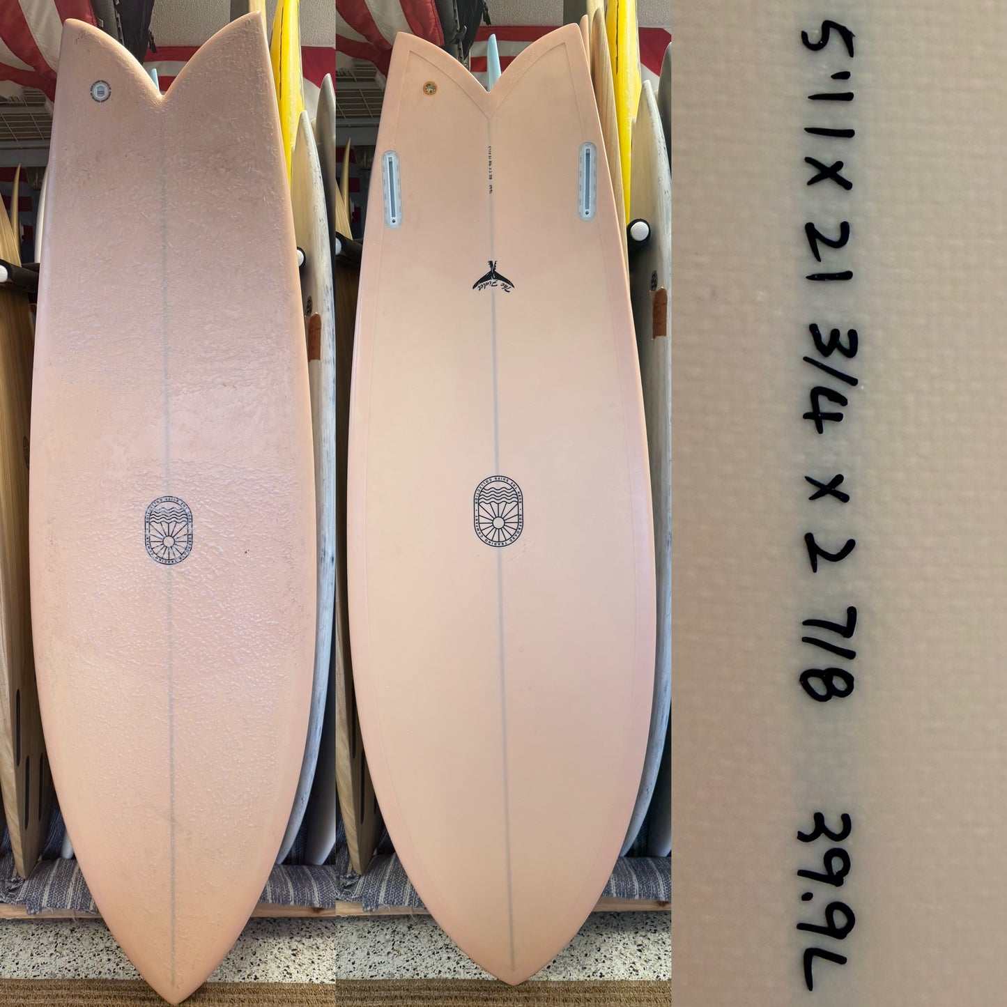 5'11" The Finlet Twin Fish – Peach EPS 39.9L