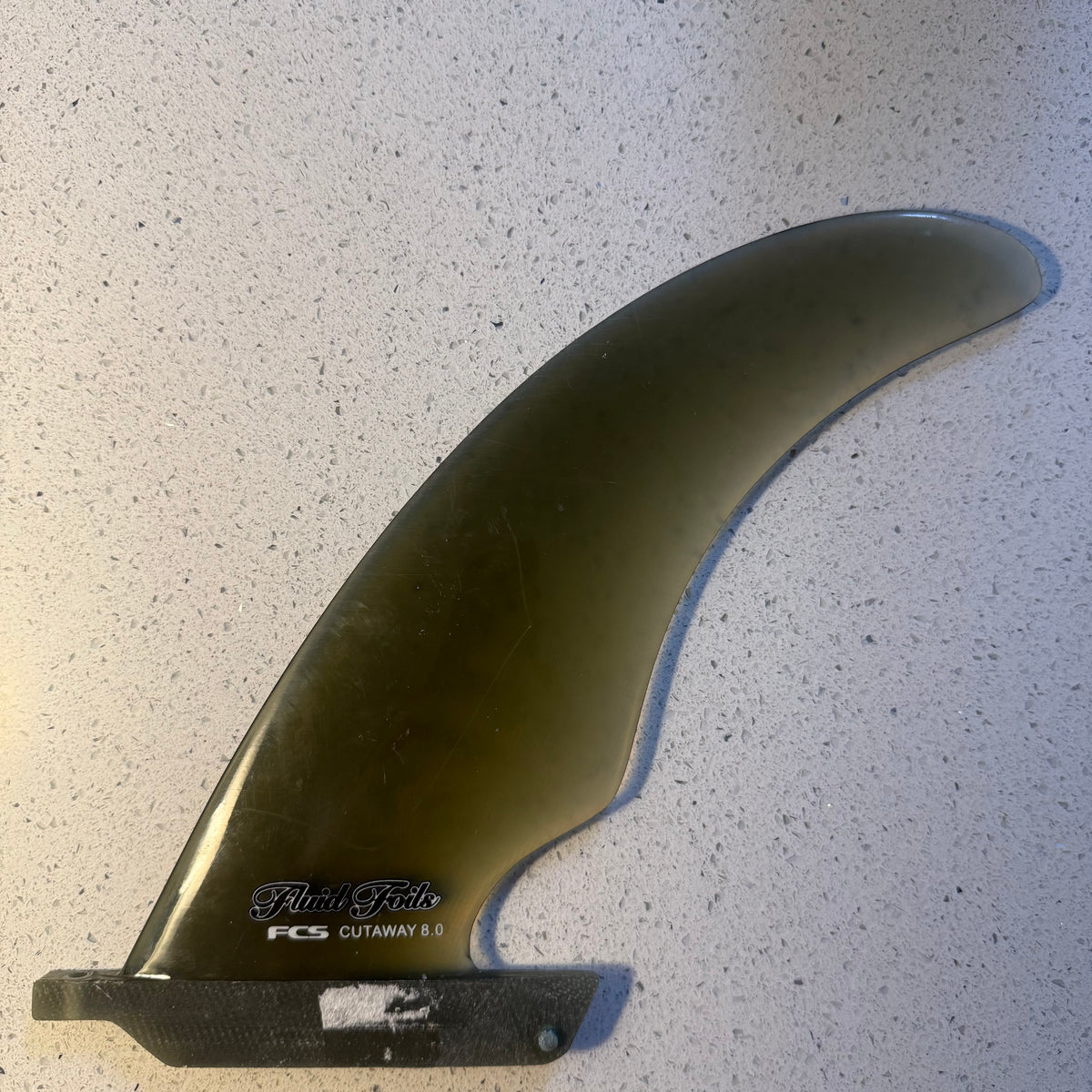 Used FCS Fluid Foils Cutaway Smoke Longboard Fin
