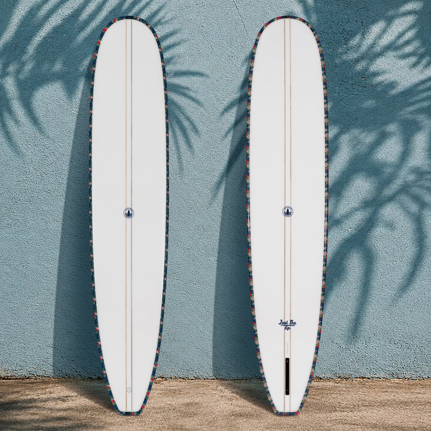 Just The Tip Noserider Longboard Surfboard – Navy Floral - Ships 10/6/26