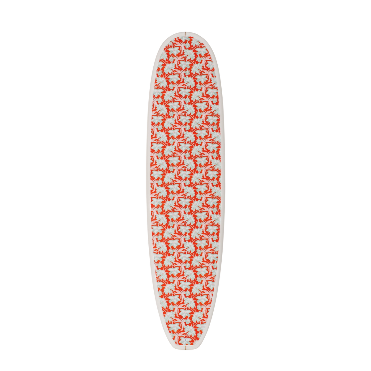 The Tangerine Tropics Print – Floral Surfboard Wall Art