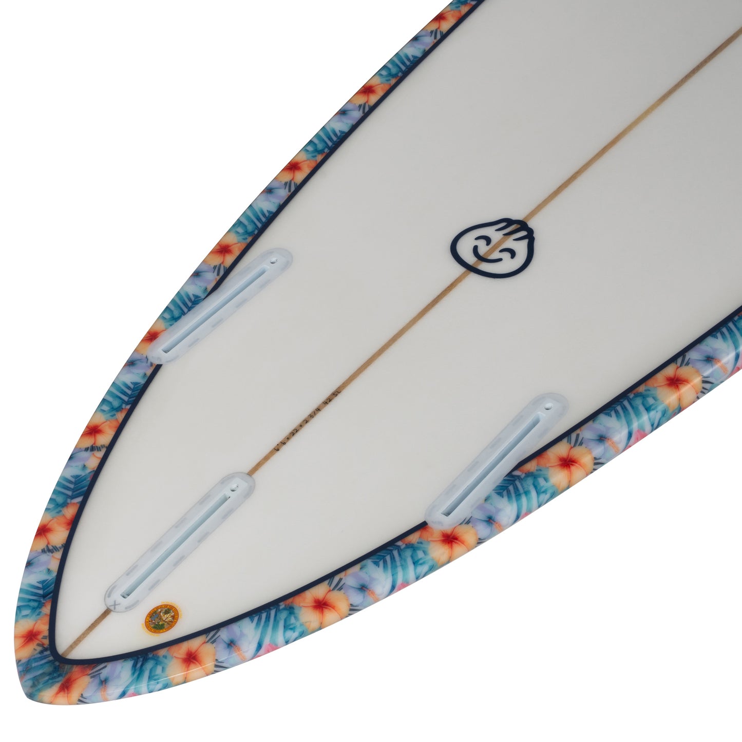 Dumplin Mid Length Surfboard – Hawaiian Floral - Ships 10/6/26