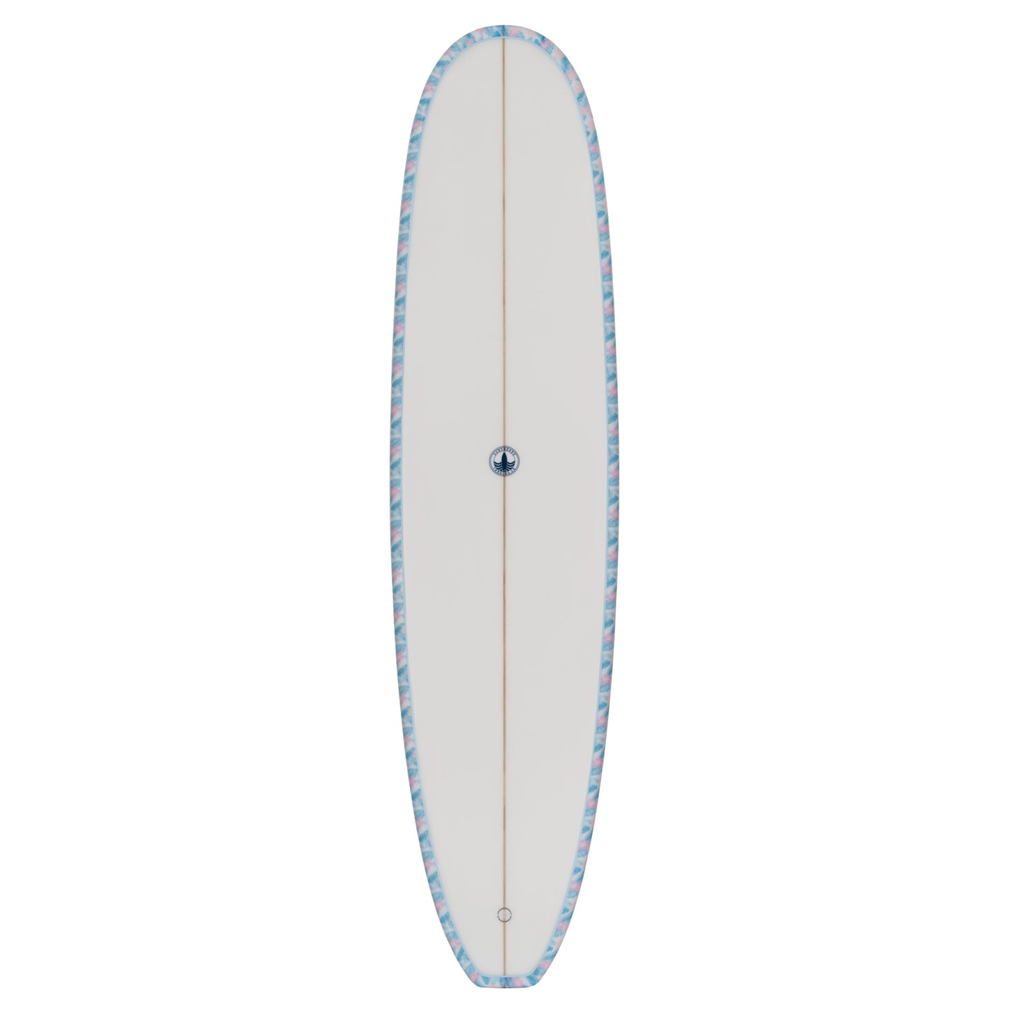 The Baby Log Beginner Longboard Surfboard – Floral Blue - Ships 10/6/26