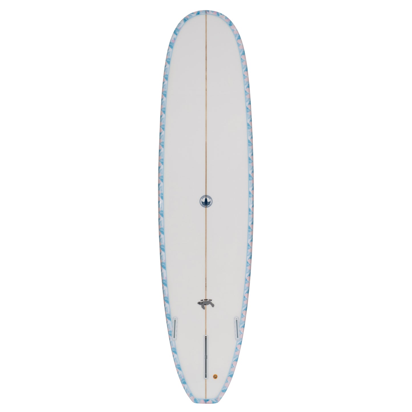 The Baby Log Beginner Longboard Surfboard – Floral Blue - Ships 10/6/26
