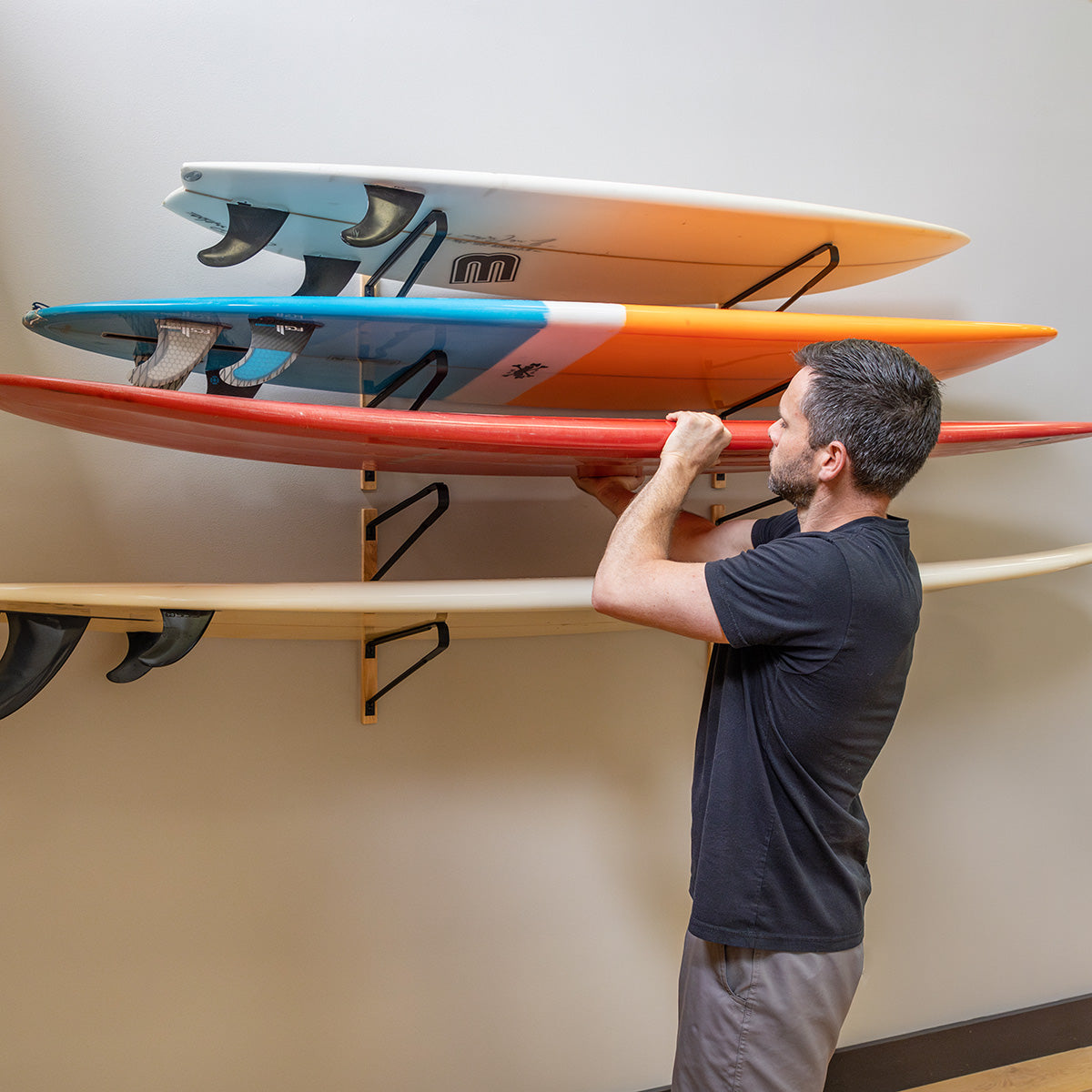 Avon Surfboard Wall Mounted Rack | 4 Levels