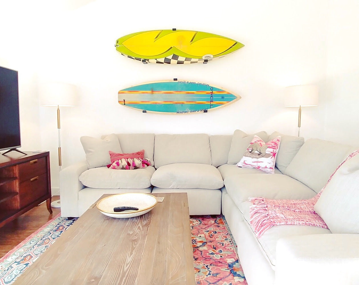 Minimalist Surfboard Display Rack | Holds 30 lbs